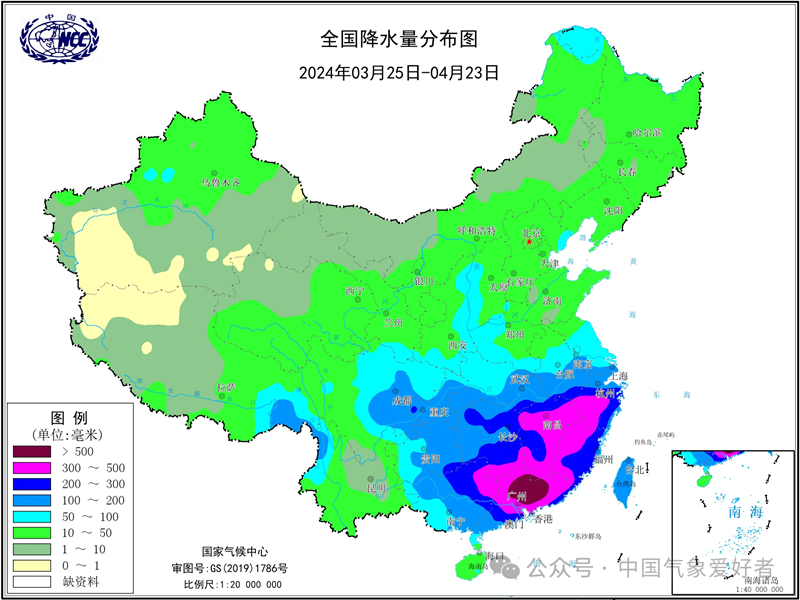 全国降水散布图